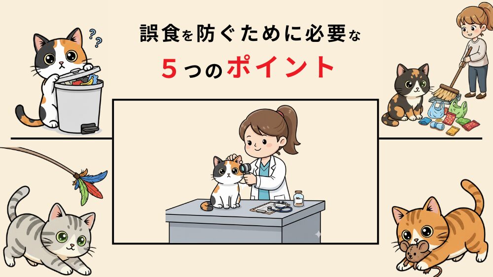 猫がビニールを舐めることを予防する5つのポイント