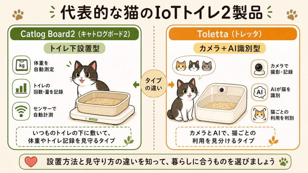 代表的な猫のIoTトイレ２製品　CatlogBoard2　改訂