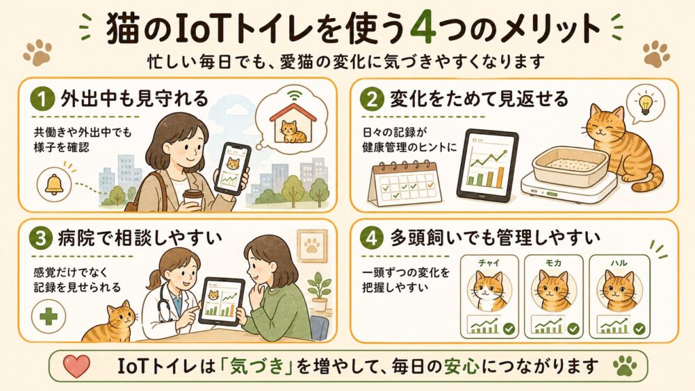 猫のIoTトイレを使う４つのメリット