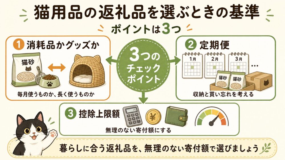 猫用品の返礼品を選ぶときの基準